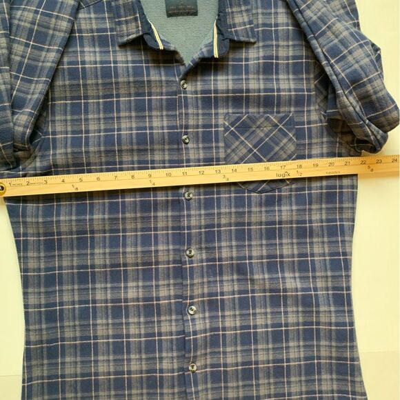 Nomad Men's Navy/Grey Sierra Lined Flannel Button Down Large Shirt - Picture 4 of 5